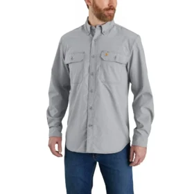 Herren-Langarmhemd „Force Sun Defender™“ aus Chambray in lockerer Passform – Sonnenschutz-Hemden