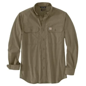 Herren-Langarmhemd „Force Sun Defender™“ aus Chambray in lockerer Passform – Sonnenschutz-Hemden