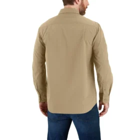 Herren-Langarmhemd „Force Sun Defender™“ aus Chambray in lockerer Passform – Sonnenschutz-Hemden