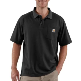 Herren-Polohemd mit lockerer Passform und Tasche