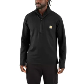 Herren-Pullover „Force“ mit Fleecefutter und Feuchtigkeitstransport, halber Reißverschluss