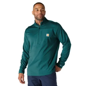 Herren-Pullover „Force“ mit Fleecefutter und Feuchtigkeitstransport, halber Reißverschluss