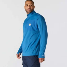 Herren-Pullover „Force“ mit Fleecefutter und Feuchtigkeitstransport, halber Reißverschluss