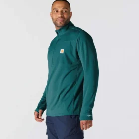 Herren-Pullover „Force“ mit Fleecefutter und Feuchtigkeitstransport, halber Reißverschluss