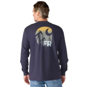Herren-T-Shirt „Force Irvine FR“ mit langem Armling und Ölplattform-Motiv – flammhemmende Hemden