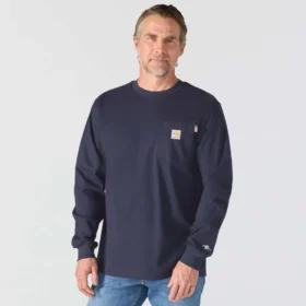 Herren-T-Shirt „Force Irvine FR“ mit langem Armling und Ölplattform-Motiv – flammhemmende Hemden