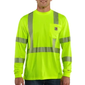 Herren-T-Shirt „Force“ mit hoher Sichtbarkeit, lockerer Passform und langen Armlingen, Klasse 3