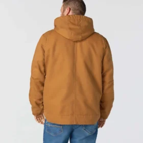Herren-Utility-Jacke aus gewaschenem Duck-Stoff mit Sherpa-Futter