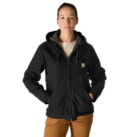 Ikonische „Sierra Washed Duck“-Jacke für Damen mit Sherpa-Futter