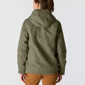 Ikonische „Sierra Washed Duck“-Jacke für Damen mit Sherpa-Futter
