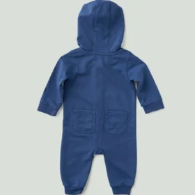 Langärmelige, neu gestaltete, stückgefärbte Kapuzen-Overall-Kombination für Jungen (Baby)