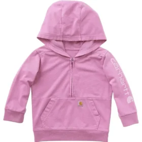 Langärmlige Armlinge mit halbem Reißverschluss aus dem Garment-Dye-Verfahren für Kinder (Baby/Kleinkind)