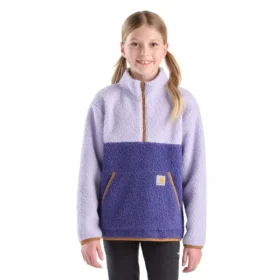 Langärmlige Fleece-Armlinge mit Viertelreißverschluss für Mädchen (Kleinkinder/Kinder/Jugendliche)