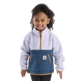Langärmlige Fleece-Armlinge mit Viertelreißverschluss für Mädchen (Kleinkinder/Kinder/Jugendliche)