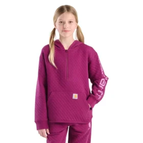Langärmlige, gesteppte Jersey-Armlinge mit halbem Reißverschluss für Mädchen (Kinder/Jugendliche)