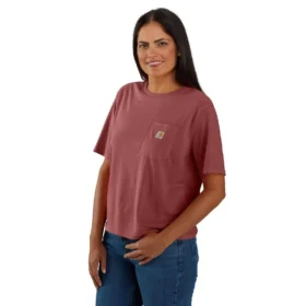 Leichtes Tencel-Sweatshirt für Damen mit lockerer Passform, Rundhalsausschnitt und Tasche