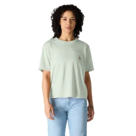 Leichtes Tencel-Sweatshirt für Damen mit lockerer Passform, Rundhalsausschnitt und Tasche