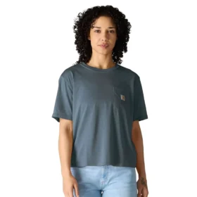 Leichtes Tencel-Sweatshirt für Damen mit lockerer Passform, Rundhalsausschnitt und Tasche