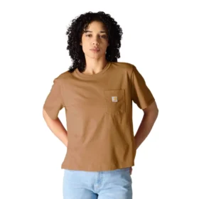 Leichtes Tencel-Sweatshirt für Damen mit lockerer Passform, Rundhalsausschnitt und Tasche