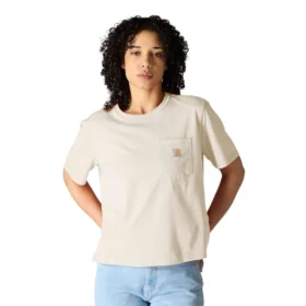 Leichtes Tencel-Sweatshirt für Damen mit lockerer Passform, Rundhalsausschnitt und Tasche
