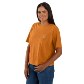 Leichtes Tencel-Sweatshirt für Damen mit lockerer Passform, Rundhalsausschnitt und Tasche