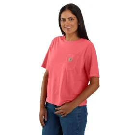 Leichtes Tencel-Sweatshirt für Damen mit lockerer Passform, Rundhalsausschnitt und Tasche