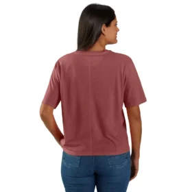 Leichtes Tencel-Sweatshirt für Damen mit lockerer Passform, Rundhalsausschnitt und Tasche