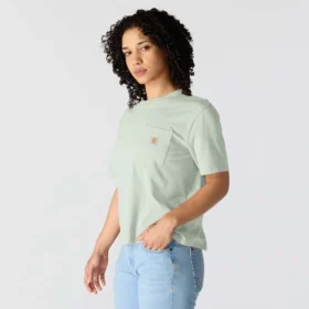 Leichtes Tencel-Sweatshirt für Damen mit lockerer Passform, Rundhalsausschnitt und Tasche