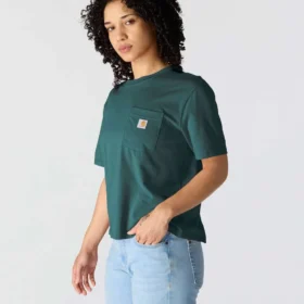 Leichtes Tencel-Sweatshirt für Damen mit lockerer Passform, Rundhalsausschnitt und Tasche
