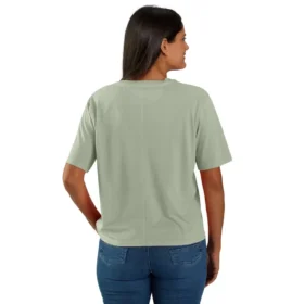 Leichtes Tencel-Sweatshirt für Damen mit lockerer Passform, Rundhalsausschnitt und Tasche