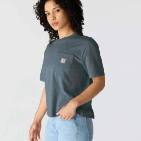 Leichtes Tencel-Sweatshirt für Damen mit lockerer Passform, Rundhalsausschnitt und Tasche