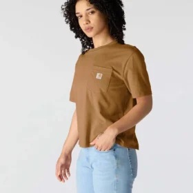 Leichtes Tencel-Sweatshirt für Damen mit lockerer Passform, Rundhalsausschnitt und Tasche