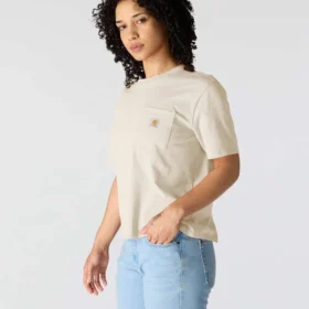 Leichtes Tencel-Sweatshirt für Damen mit lockerer Passform, Rundhalsausschnitt und Tasche
