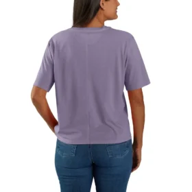 Leichtes Tencel-Sweatshirt für Damen mit lockerer Passform, Rundhalsausschnitt und Tasche