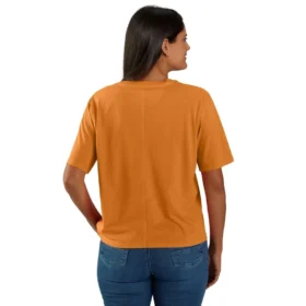 Leichtes Tencel-Sweatshirt für Damen mit lockerer Passform, Rundhalsausschnitt und Tasche