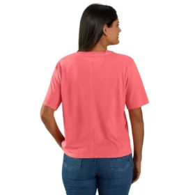 Leichtes Tencel-Sweatshirt für Damen mit lockerer Passform, Rundhalsausschnitt und Tasche