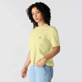 Leichtes Tencel-Sweatshirt für Damen mit lockerer Passform, Rundhalsausschnitt und Tasche