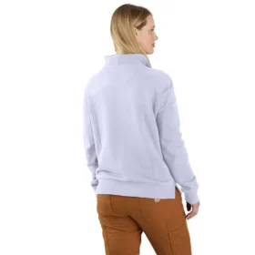 Leichtes Tencel-Sweatshirt mit halbem Reißverschluss für Damen