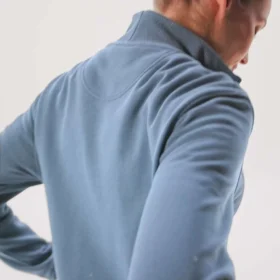 Leichtes Tencel-Sweatshirt mit halbem Reißverschluss für Damen