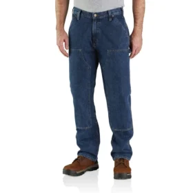 Lockere, gerade geschnittene Jeans mit doppelter Knieverstärkung – Arbeitsjeans