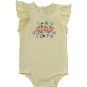 Mädchen-Body mit kurzen Armlingen und Gemüsemotiv (Baby)