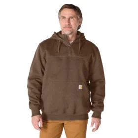 Paxton Herren-Hoodie mit Viertelreißverschluss, wasserabweisend, schweres Gewebe – carhartt Rain Defender Hoodies