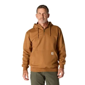 Paxton Herren-Hoodie mit Viertelreißverschluss, wasserabweisend, schweres Gewebe – carhartt Rain Defender Hoodies