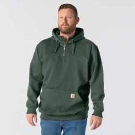 Paxton Herren-Hoodie mit Viertelreißverschluss, wasserabweisend, schweres Gewebe – carhartt Rain Defender Hoodies