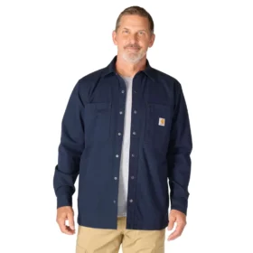 Rigby Herren-Hemdjacke aus Canvas in lockerer Passform – Herren-Hemden