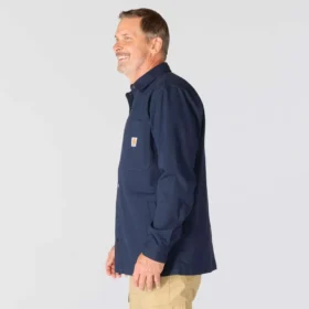 Rigby Herren-Hemdjacke aus Canvas in lockerer Passform – Herren-Hemden