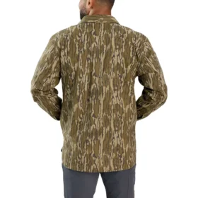 Rugged Flex® Canvas-Hemdjacke mit Fleecefutter und Camouflage-Muster in lockerer Passform