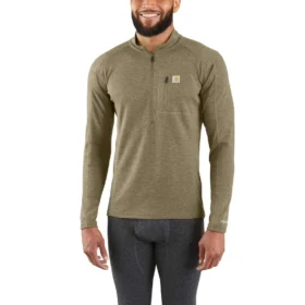 Thermoshirt mit Viertelreißverschluss für Herren – carhartt Force® – mittelschwer – Poly-Wolle